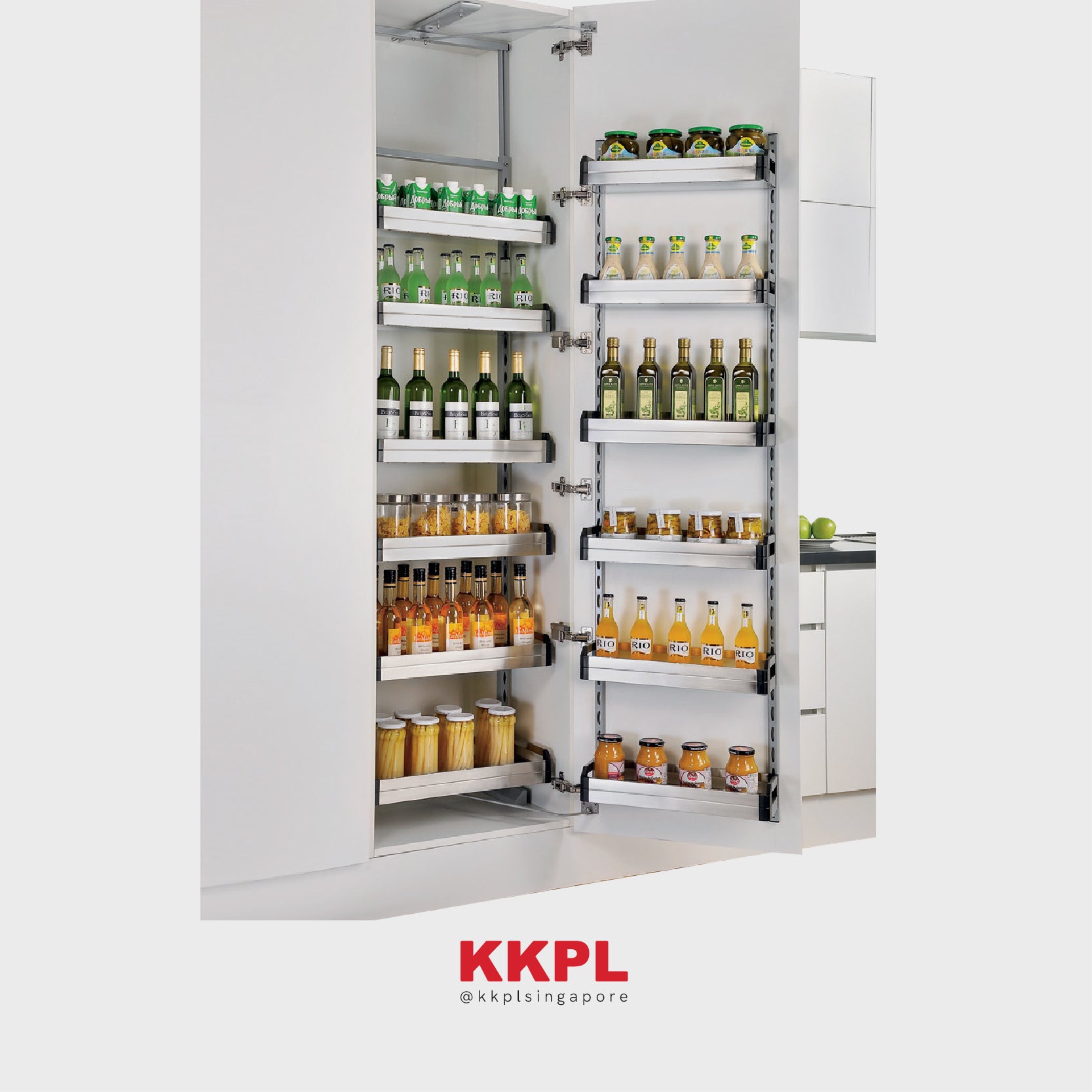 KKPL Tall-Boy Stainless Steel Pantry Unit